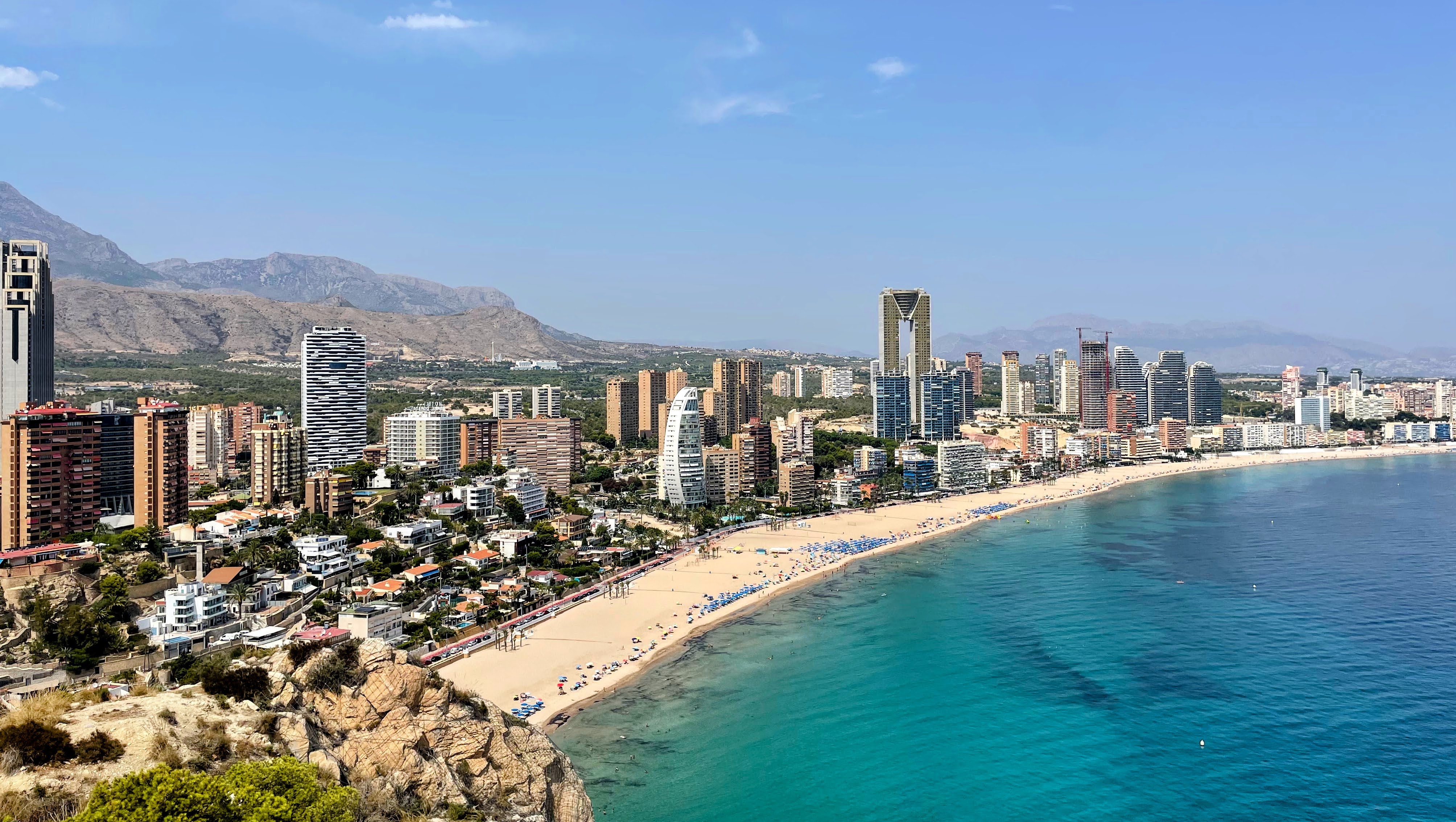 Panorama of Benidorm with skyscrapers